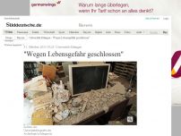 Bild zum Artikel: Universität Erlangen: 'Wegen Lebensgefahr geschlossen'