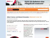 Bild zum Artikel: Albert Camus und Edward Snowden: Wahrheit in der Tat