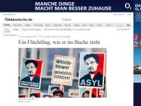 Bild zum Artikel: Freies Geleit für Snowden: Ein Flüchtling, wie er im Buche steht