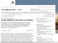 Bild zum Artikel: Gesetzesänderung für Intersexuelle: 
			  Junge, Mädchen oder keins von beidem