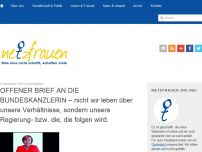 Bild zum Artikel: OFFENER BRIEF AN DIE BUNDESKANZLERIN – nicht wir leben über unsere Verhältnisse, sondern unsere Regierung- bzw. die, die folgen wird.