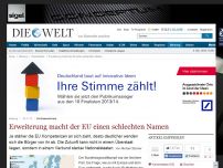 Bild zum Artikel: Vertrauenskrise: Erweiterung macht der EU einen schlechten Namen