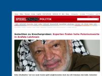 Bild zum Artikel: Gutachten zu Knochenproben: Experten finden hohe Poloniumwerte in Arafats Leichnam