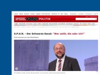 Bild zum Artikel: S.P.O.N. - Der Schwarze Kanal: 'Wer zahlt, Sie oder ich?'