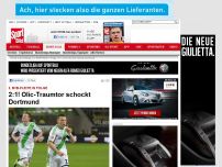 Bild zum Artikel: 2. BVB-Pleite in Folge  -  

2:1! Olic-Traumtor schockt Dortmund