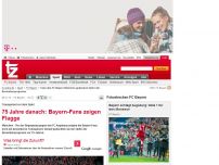 Bild zum Artikel: 75 Jahre danach: Bayern-Fans zeigen Flagge