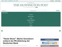 Bild zum Artikel: 'Heute Show': Martin Sonneborn entlarvt die PR-Abteilung der Deutschen Bank