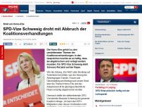 Bild zum Artikel: Drohen mit Nein der Basis - Verhandlungen abgebrochen: SPD-Frau Schwesig geht bei Homo-Ehe aufs Ganze