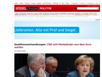 Bild zum Artikel: Koalitionsverhandlungen: CSU will Pleiteländer aus dem Euro werfen