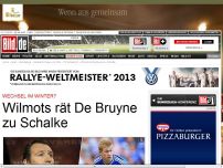 Bild zum Artikel: Wechsel im Winter? - Wilmots rät De Bruyne zu Schalke
