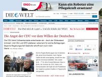 Bild zum Artikel: Volksentscheide: Die Angst der CDU vor dem Willen der Deutschen