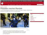 Bild zum Artikel: Proteste in Portugal: Polizisten machen Randale