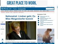 Bild zum Artikel: Nationalrat: Lindner geht, Ex-Miss Weigerstorfer kommt