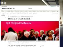 Bild zum Artikel: Mitgliederentscheid der SPD: Basis der Legitimation