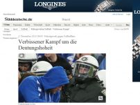 Bild zum Artikel: Polizeigewalt gegen Fußballfans: Verbissener Kampf um die Deutungshoheit