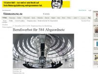 Bild zum Artikel: Hauptausschuss im Bundestag: Berufsverbot für 584 Abgeordnete