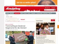 Bild zum Artikel: Aktion in der Altstadt: Trümmerfrauen-Denkmal: Gegenwind für die Grünen!