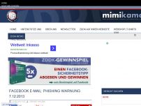 Bild zum Artikel: Facebook E-Mail: Phishing Warnung 7.12.2013