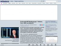 Bild zum Artikel: Koalitionsverhandlungen - Pröll stellt SPÖ Bedingungen: Telekom, Post und OMV privatisieren