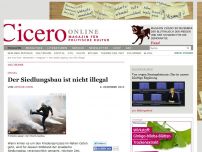 Bild zum Artikel: Der Siedlungsbau ist nicht illegal