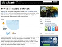 Bild zum Artikel: Snowden-Enthüllung: NSA-Spione in World of Warcraft