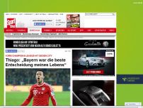 Bild zum Artikel: Thiago Alcantara  -  

„Bayern war die beste Entscheidung meines Lebens“