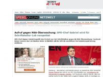 Bild zum Artikel: Aufruf gegen NSA-Überwachung: SPD-Chef Gabriel wird für Schriftsteller-Lob verspottet