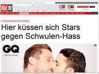 Bild zum Artikel: Lippenbekenntnisse! - Hier küssen sich Stars gegen Schwulen-Hass