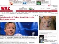 Bild zum Artikel: Schalke will mit Trainer Jens Keller in die Rückrunde gehen