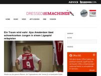 Bild zum Artikel: Ein Traum wird wahr: Ajax Amsterdam lässt schwerkranken Jungen in einem Ligaspiel mitspielen