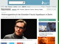 Bild zum Artikel: Wohnungseinbruch bei Snowden-Freund Appelbaum in Berlin