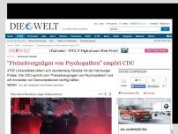 Bild zum Artikel: Hamburger Krawalle: 'Freizeitvergnügen von Psychopathen' empört CDU