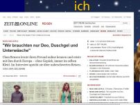 Bild zum Artikel: Reisen ohne Gepäck: 
			  'Wir brauchten nur Deo, Duschgel und Unterwäsche'