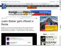 Bild zum Artikel: Hiobsbotschaft!: Justin Bieber geht offiziell in Rente