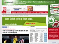 Bild zum Artikel: Premier League  -  

Tor und Vorlage: Podolski feiert Traum-Comeback
