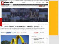Bild zum Artikel: Spott über interne Website: McDonald's warnt Mitarbeiter vor Cheeseburgern & Co.