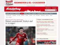 Bild zum Artikel: BVB-Stürmer darf FC Bayern offiziell zusagen: Robert Lewandowski: Endlich darf er Ja sagen!