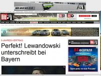 Bild zum Artikel: 5-Jahres-Vertrag - Heute unterschreibt Lewandowski bei den Bayern