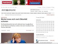 Bild zum Artikel: Skiunfall: 
			  Merkel sagt nach Skiunfall Termine ab