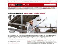 Bild zum Artikel: Urlaub der Kanzlerin: Merkel beim Langlauf verletzt