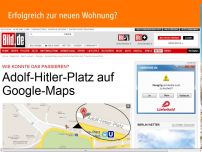 Bild zum Artikel: Wie konnte das passieren? - Adolf-Hitler-​Platz auf ​Google-Maps