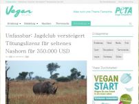 Bild zum Artikel: Unfassbar: Jagdclub versteigert Tötungslizenz für seltenes Nashorn für 350.000 USD