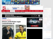 Bild zum Artikel: Transfer-Wahnsinn!  -  

Diesen zwölf Klubs sagte Lewandowski ab