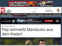 Bild zum Artikel: Pep schmeißt Mandzukicaus dem Kader! Wegen schlechter Trainingsleistungen hat Pep Guardiola Mario Mandzukic aus dem Kader für das Gladbach-Spiel gestrichen. »