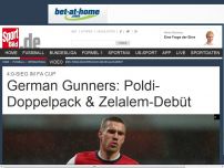 Bild zum Artikel: German Gunners: Poldi-Doppelpack & Zelalem-Debüt Ein Arsenal-Sieg made in Germany! Beim 4:0 im FA Cup spielen fünf Deutsche. Podolski trifft zweimal, Zelalem debütiert. »