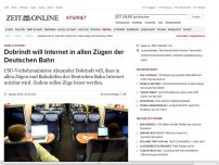 Bild zum Artikel: Mobiles Internet: 
			  Dobrindt will Internet in allen Zügen der Deutschen Bahn