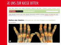 Bild zum Artikel: Mythos oder Medizin: Schadet es, mit den Fingern zu knacken?