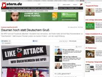 Bild zum Artikel: Facebook-Angriff auf die NPD: Daumen hoch statt Deutschem Gruß