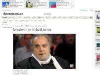 Bild zum Artikel: Trauer um Schauspieler: Maximilian Schell ist tot