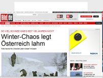 Bild zum Artikel: Zu viel Schnee - Winter-Chaos legt Österreich lahm